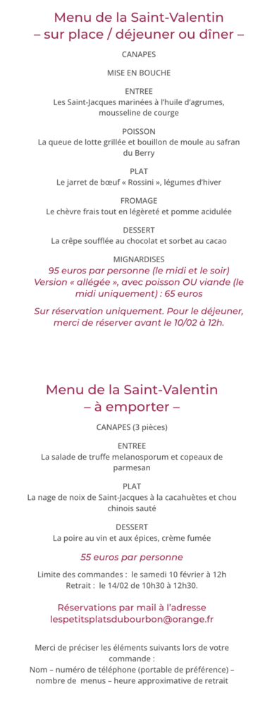 Les Petits Plats du Bourbon