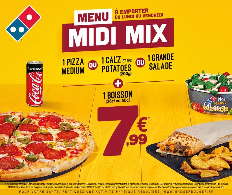 domino s pizza bourges carte Nouveau Chez Domino S Bourges Le Menu Midi Mix 06 03 2019 Infoptimum domino s pizza bourges carte