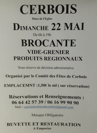 Brocante - Vide-grenier - Produits Régionaux