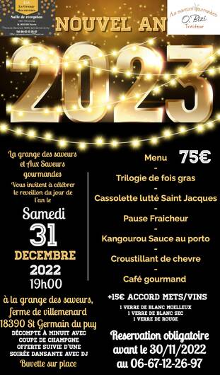 Nouvel An 2023 Saint Germain Du Puy