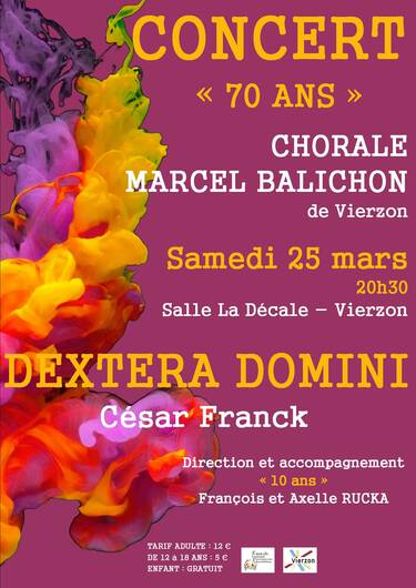 Concert des 70 ans de la Chorale Marcel Balichon