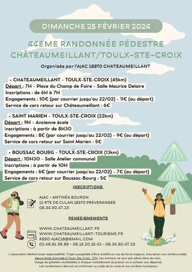 44ème Randonnée pédestre Châteaumeillant - Toulx-Ste-Croix ...