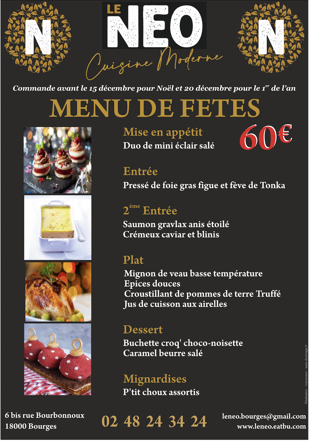 Restaurants : À quels prix vos Repas et Menus de Fêtes de fin d'année